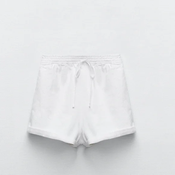 Zara roller cotton white shorts - Picture 5 of 8